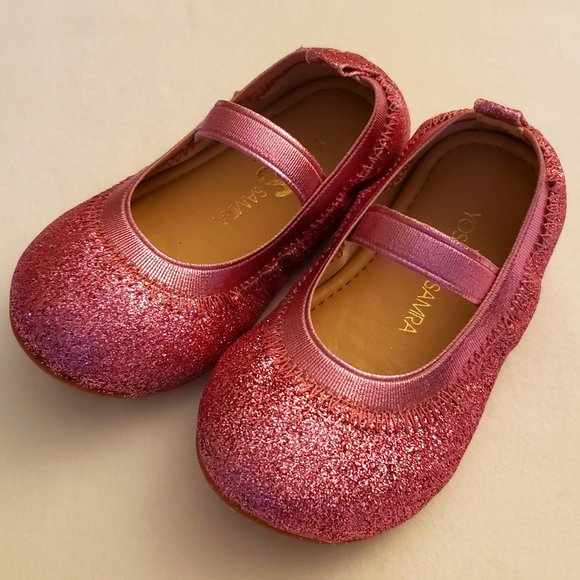 YOSI SAMRA Kids Miss Samara Sparkly Ballet Mary Jane Flat Shoes Size 5C - Picture 2 of 9
